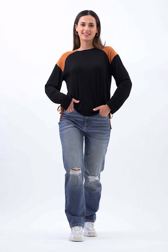 Womens Straight Fit Ripped Jeans