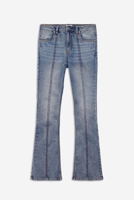 Light Blue Lift Skinny And Shape Low Rise Flared Jeans