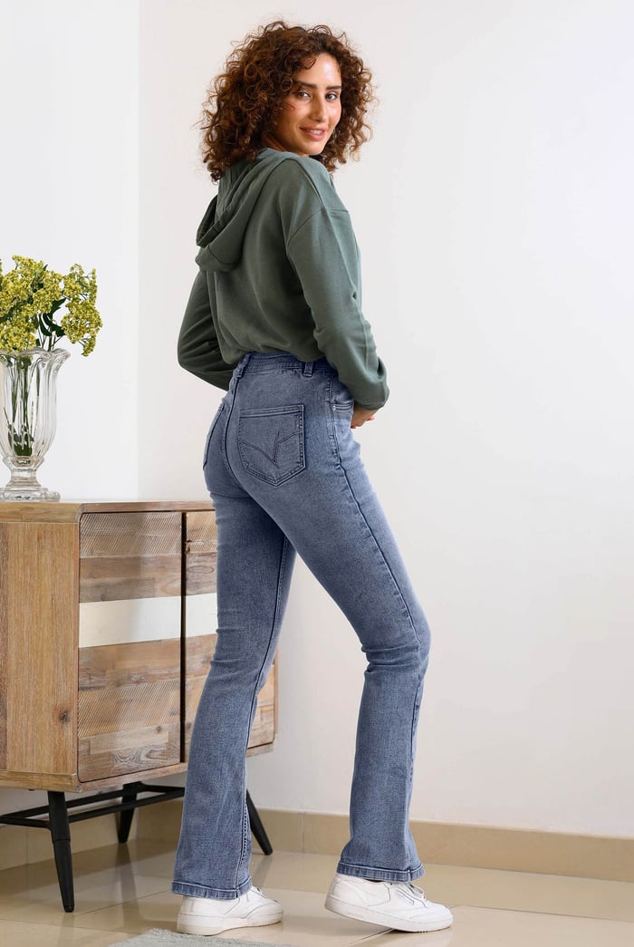 Lift Skinny And Shape Low Rise Flared Jeans
