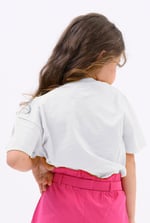 Girls Rainbow Embroidered T-Shirt