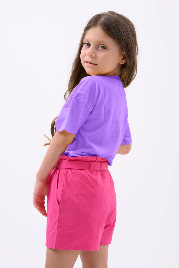 Girls Rainbow Embroidered T-Shirt