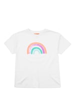 Girls Rainbow Embroidered T-Shirt