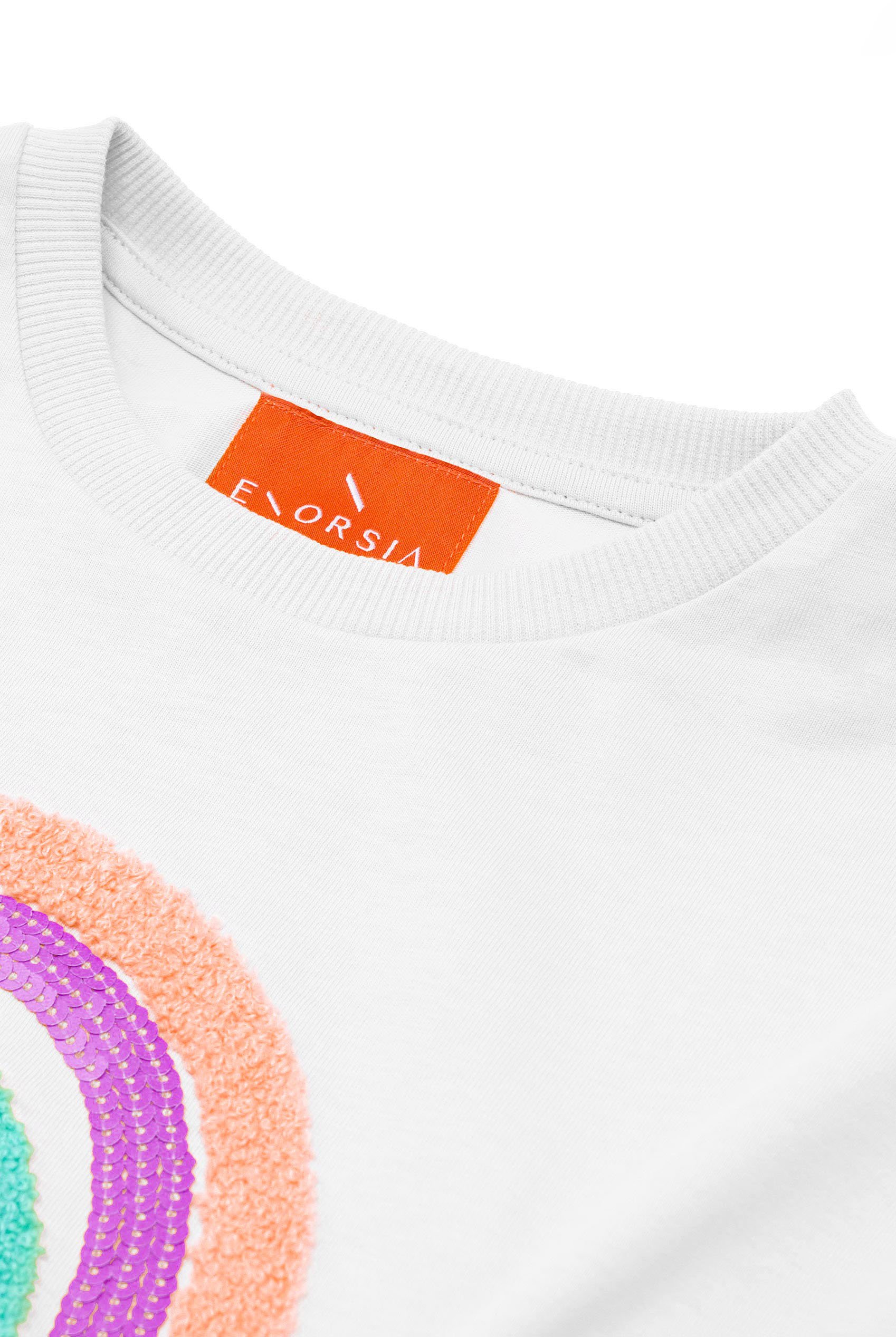 Girls Rainbow Embroidered T-Shirt