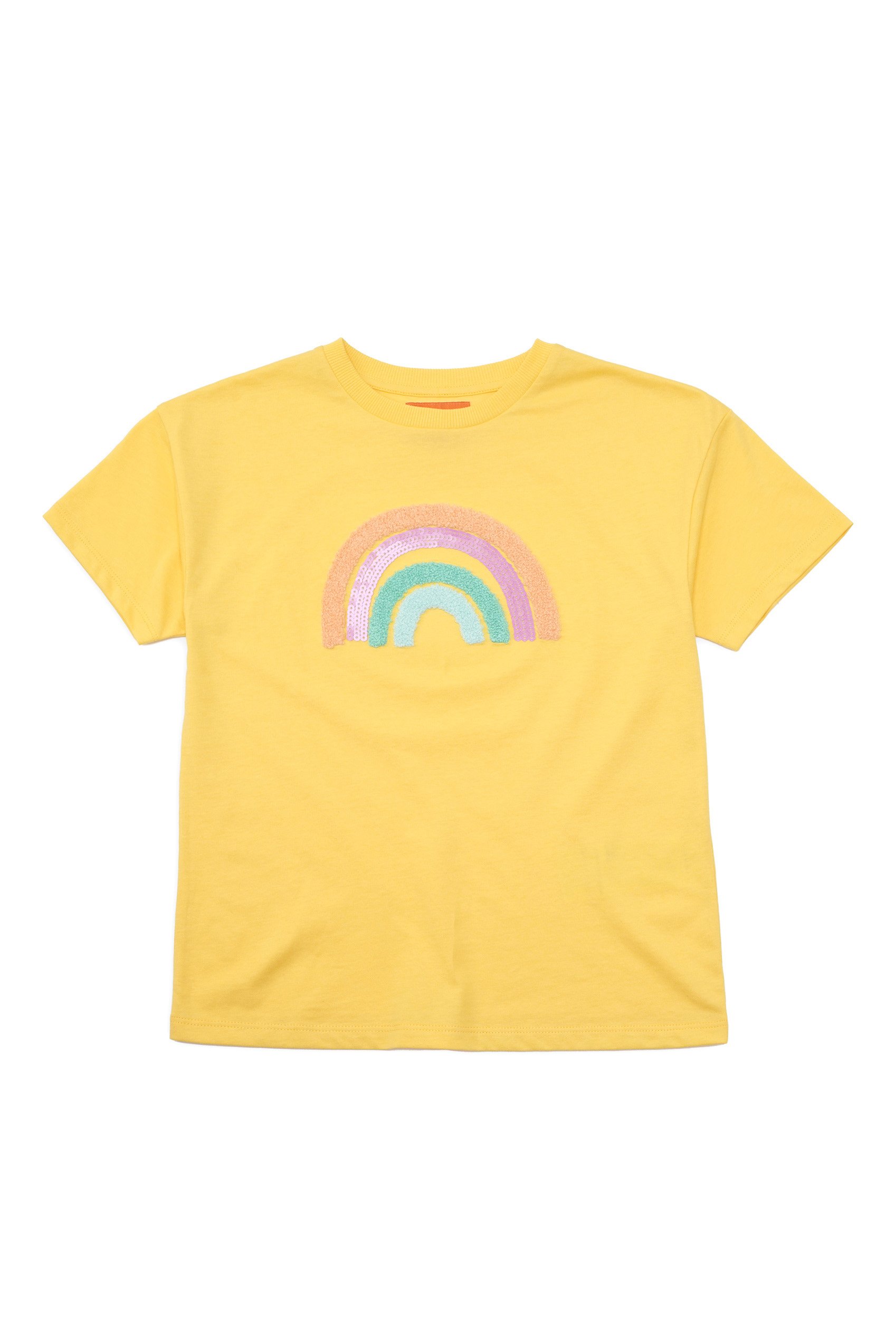 Girls Rainbow Embroidered T-Shirt