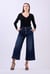 Womens High Waist Denim Culottes