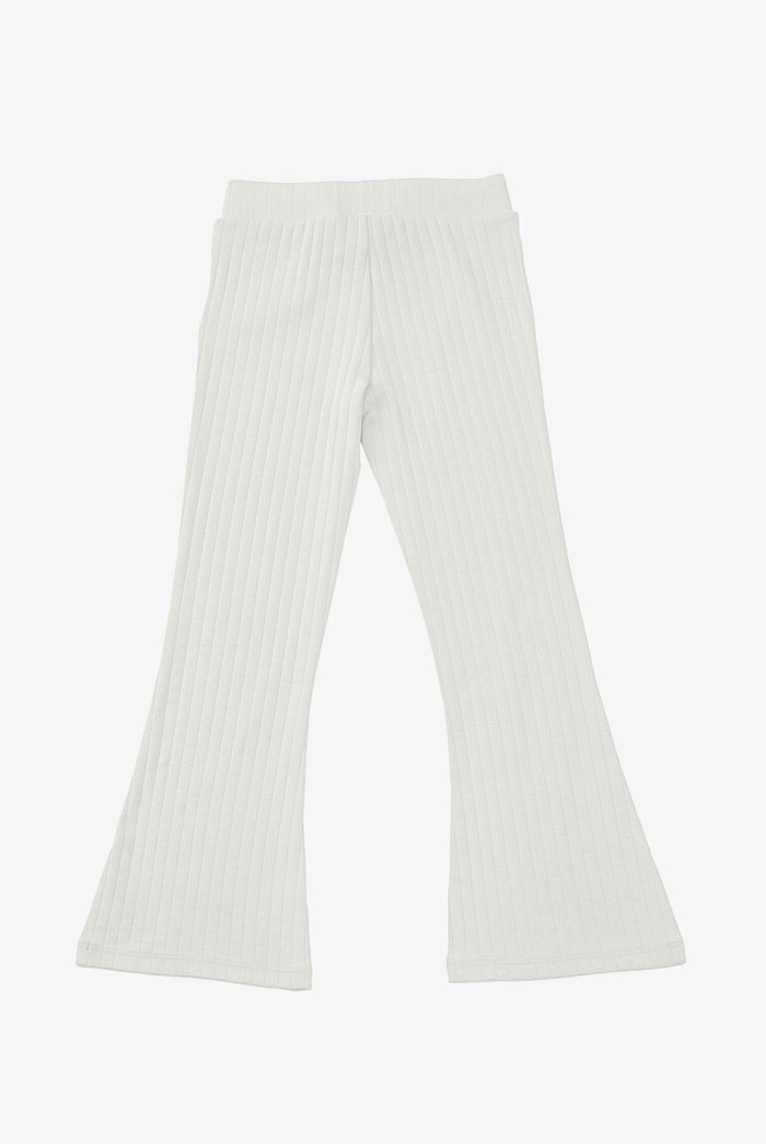 Girls Texture Ribbed Flared Leggings