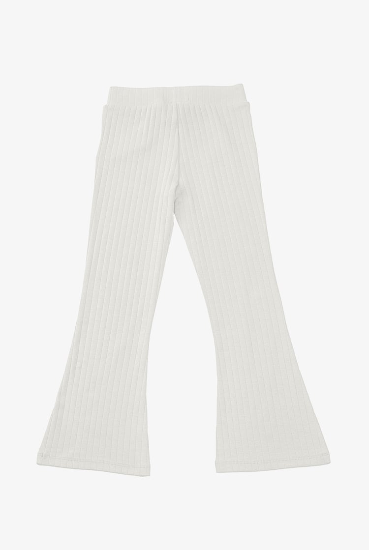 Girls Texture Ribbed Flared Leggings