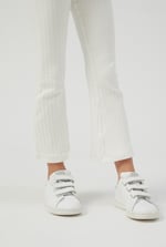 Girls Texture Ribbed Flared Leggings