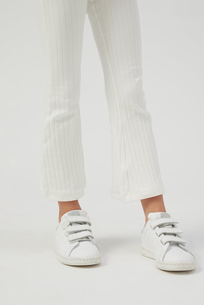 Girls Texture Ribbed Flared Leggings