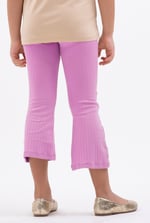 Girls Texture Ribbed Flared Leggings