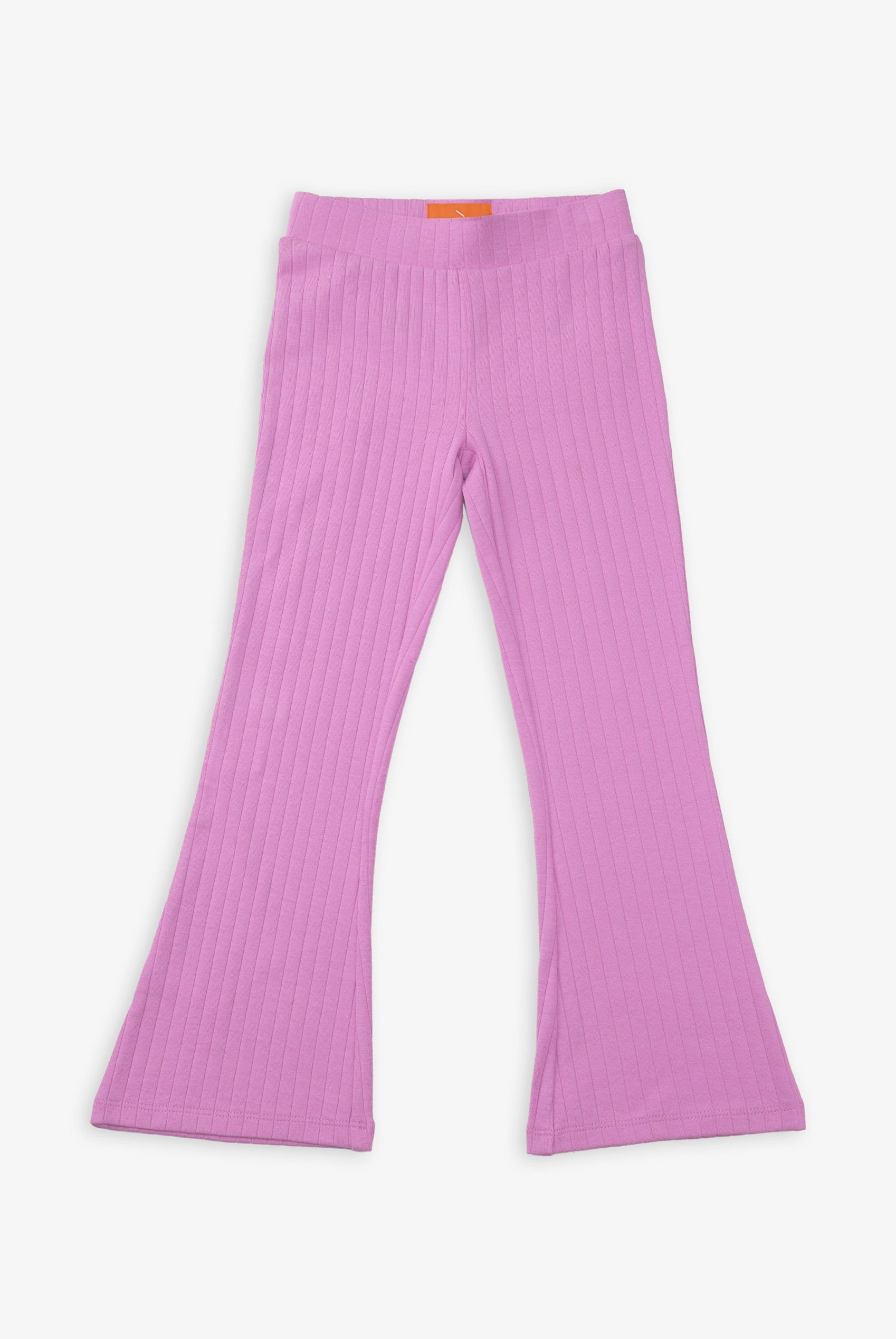 Girls Texture Ribbed Flared Leggings