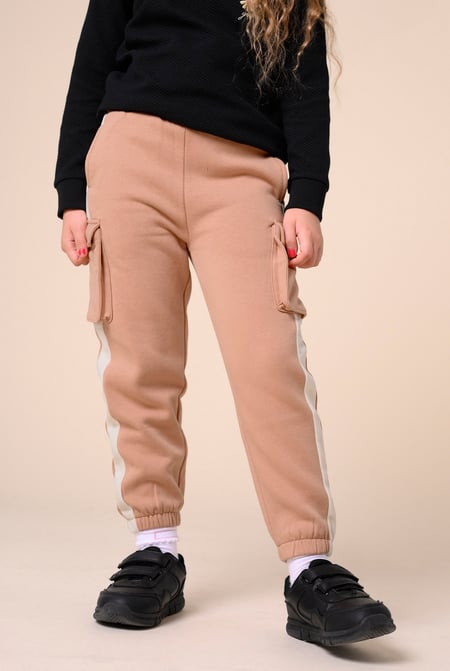 Cream Colour Block Cargo Jogger (12/18mths-7yrs)