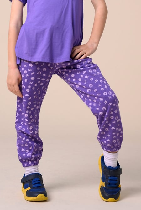 Girls Pink Printed Jogger (12/18mths-7yrs)