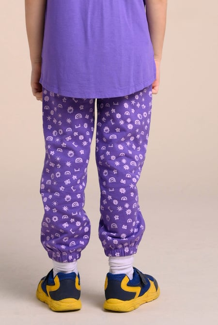 Girls Purple Printed Jogger (12/18mths-7yrs)