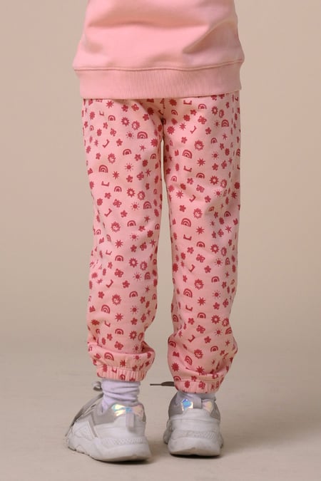 Girls Pink Printed Jogger (12/18mths-7yrs)