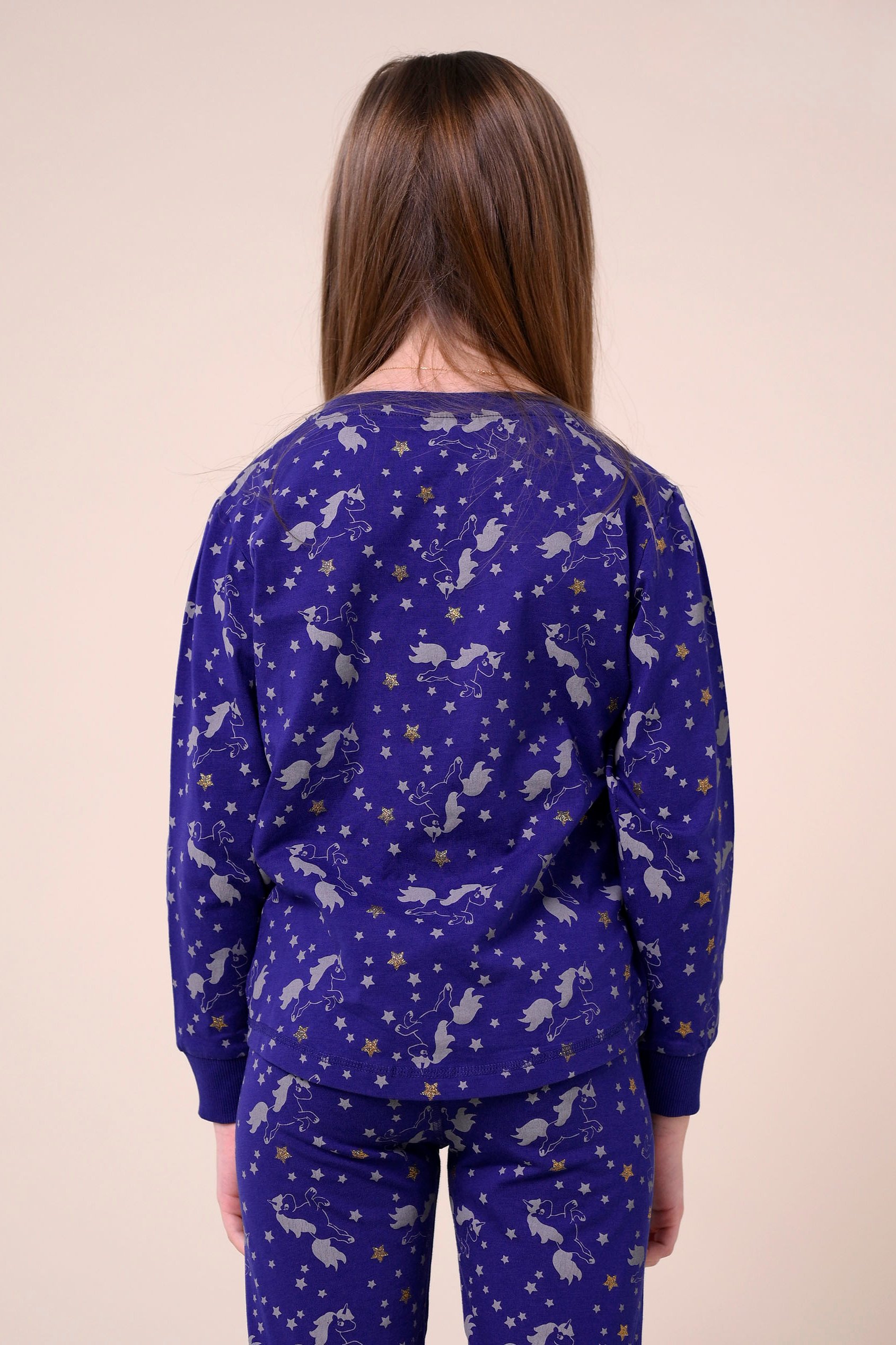 Girls Unicorn Print Pyjama Set (2/3yrs-7/8yrs)