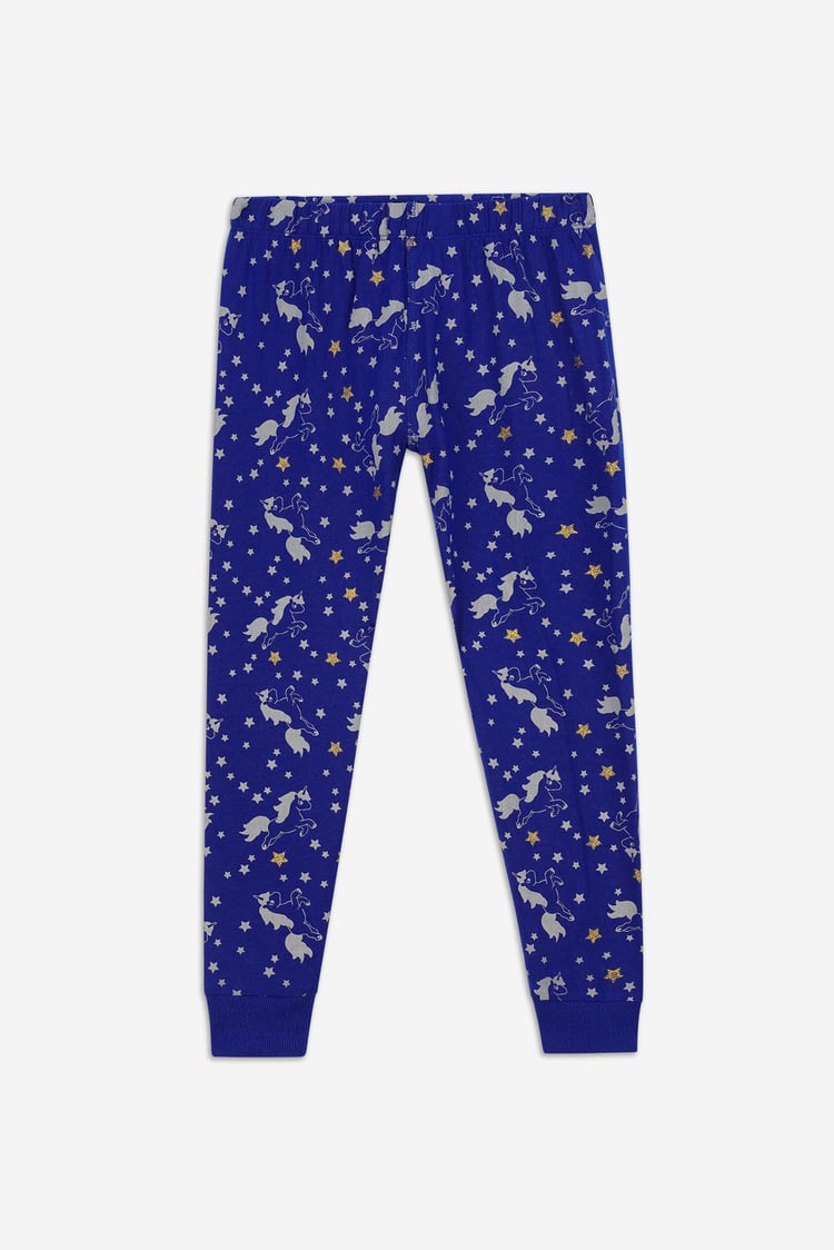 Girls Unicorn Print Pyjama Set (2/3yrs-7/8yrs)