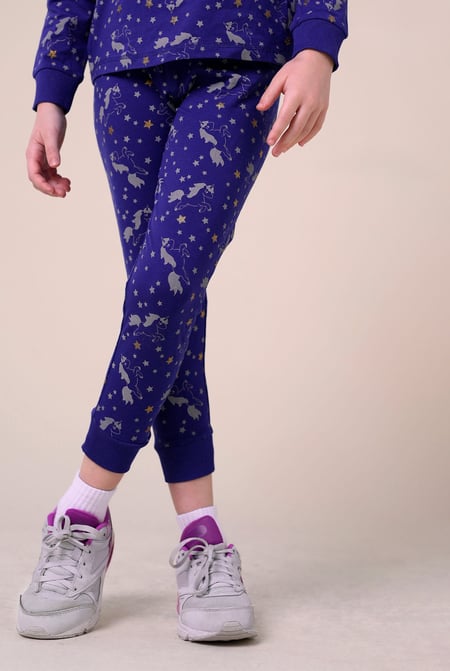 Girls White Unicorn Print Pyjama Set (2/3yrs-7/8yrs)