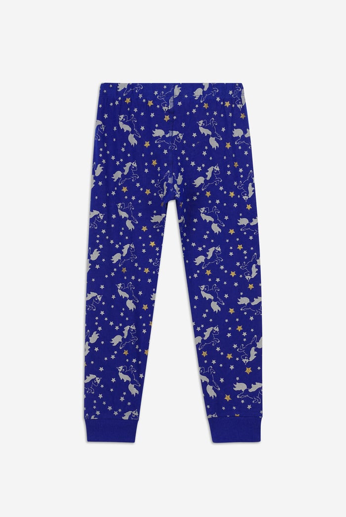 Girls Unicorn Print Pyjama Set (2/3yrs-7/8yrs)
