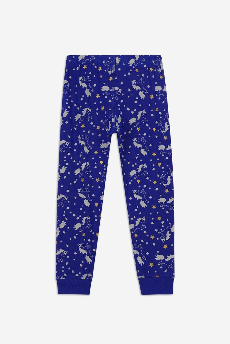 Girls Unicorn Print Pyjama Set (2/3yrs-7/8yrs)