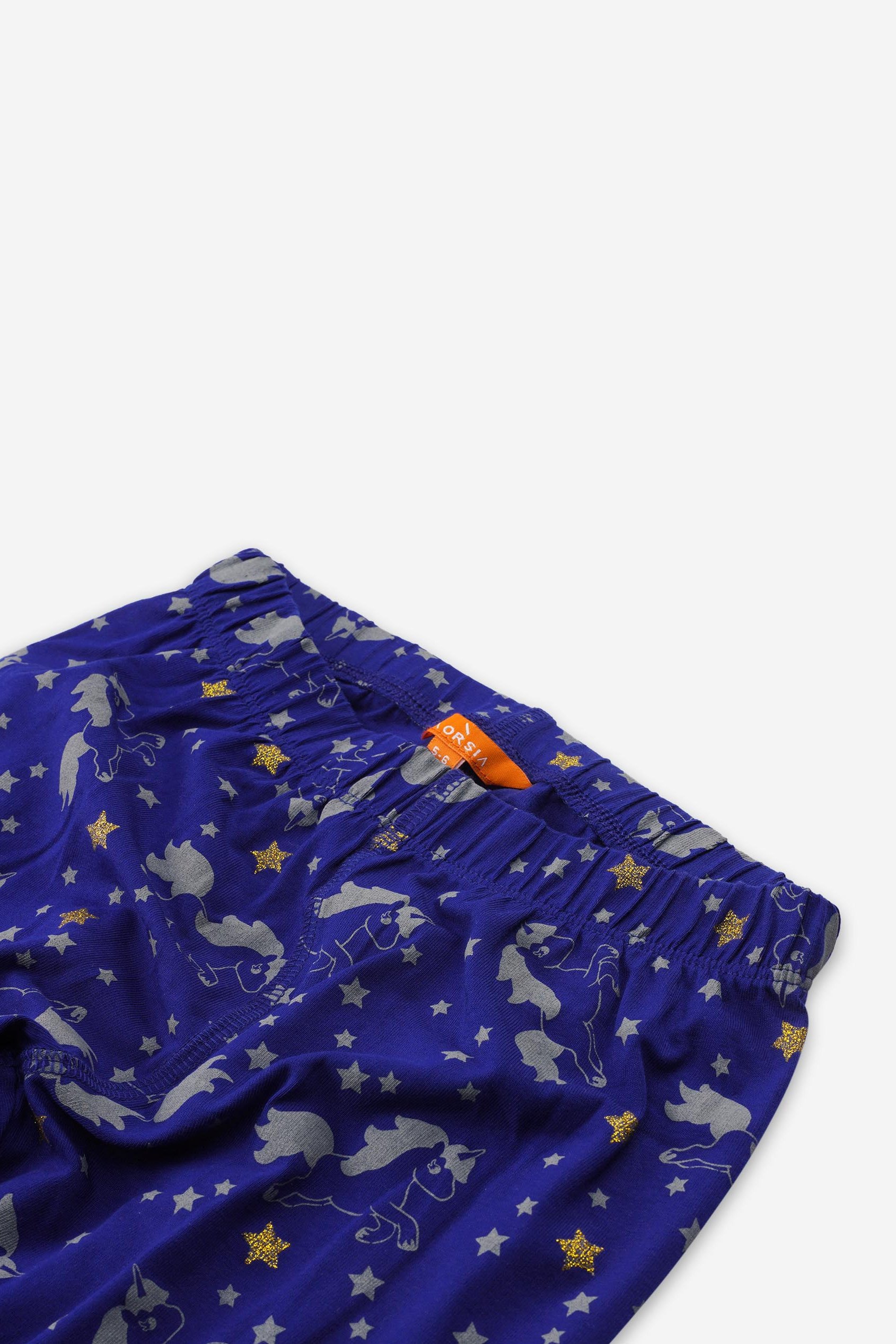 Girls Unicorn Print Pyjama Set (2/3yrs-7/8yrs)