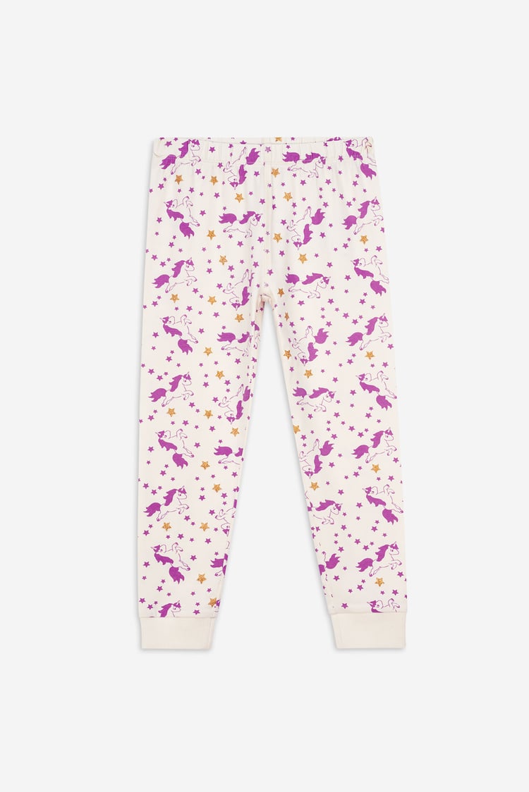Girls Unicorn Print Pyjama Set (2/3yrs-7/8yrs)