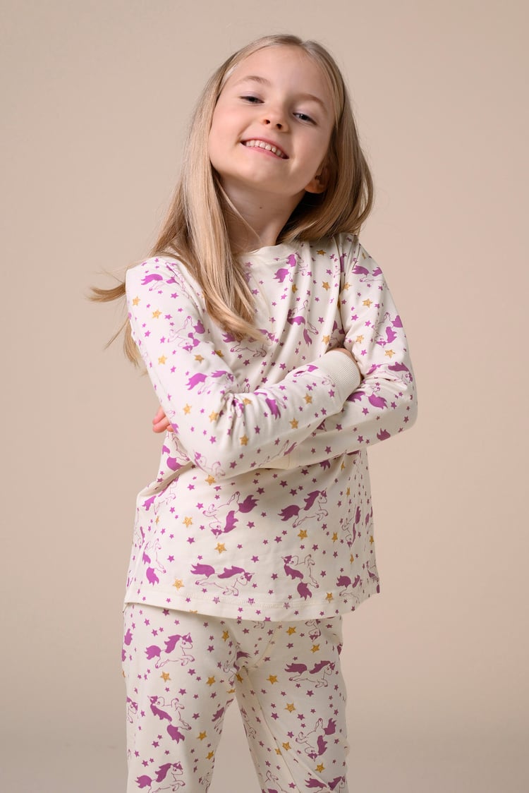 Girls Unicorn Print Pyjama Set (2/3yrs-7/8yrs)