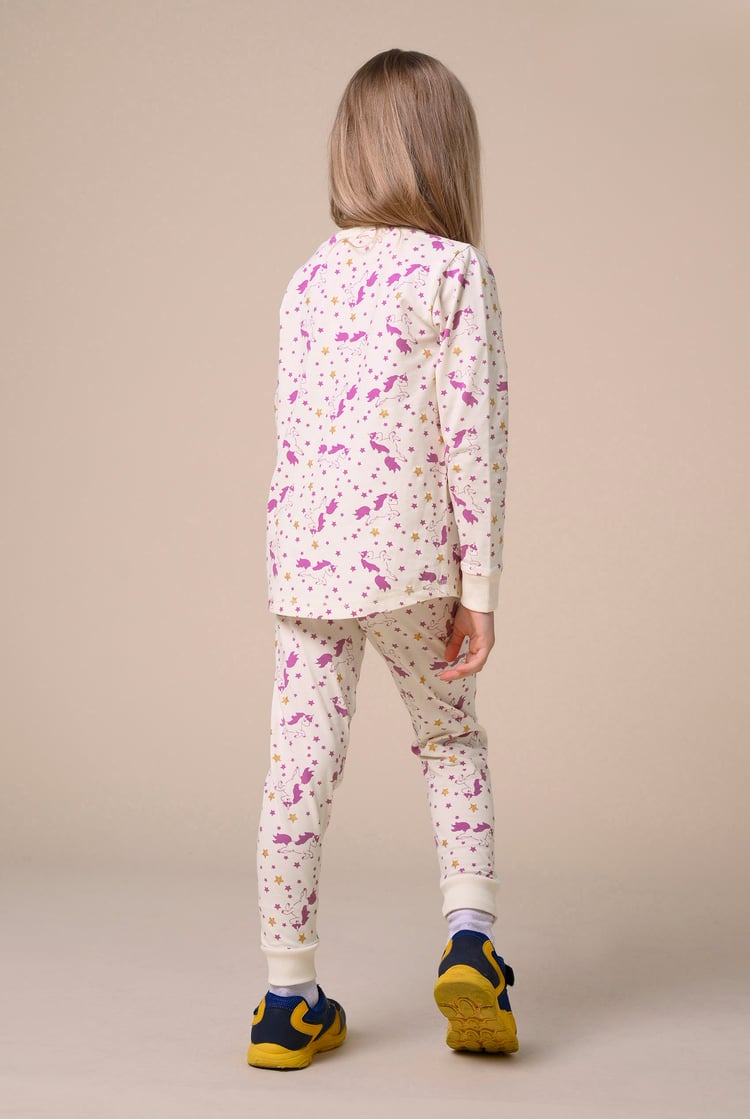 Girls Unicorn Print Pyjama Set (2/3yrs-7/8yrs)
