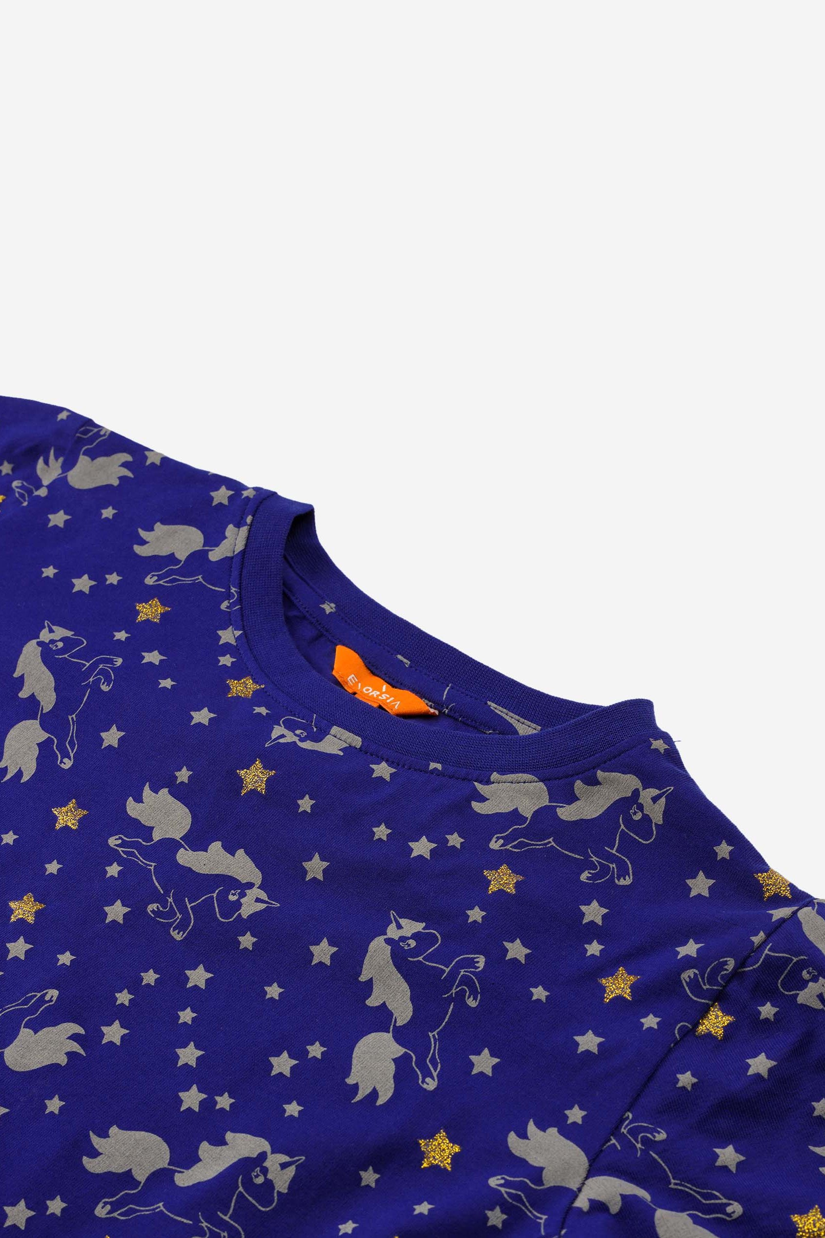 Girls Unicorn Print Pyjama Set (2/3yrs-7/8yrs)