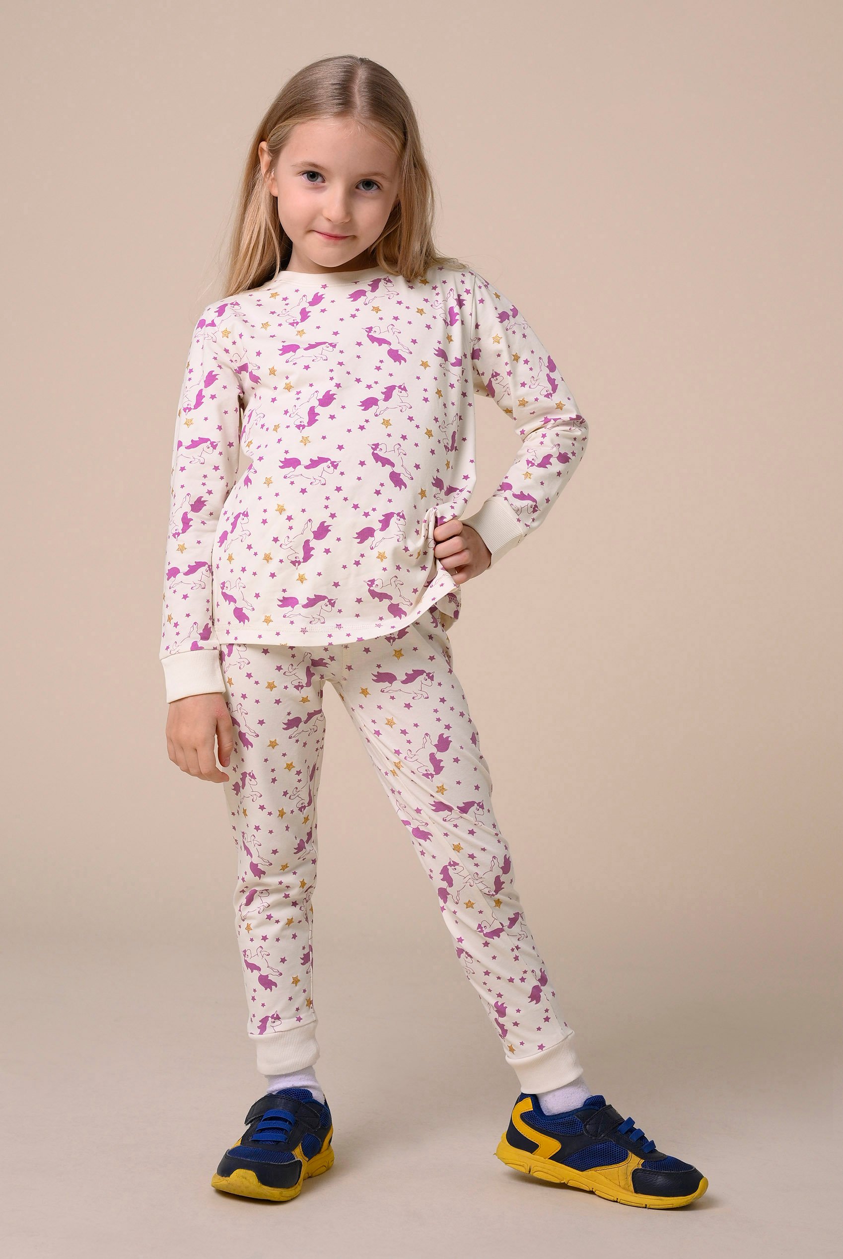 Girls Unicorn Print Pyjama Set (2/3yrs-7/8yrs)