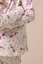 Girls Unicorn Print Pyjama Set (2/3yrs-7/8yrs)