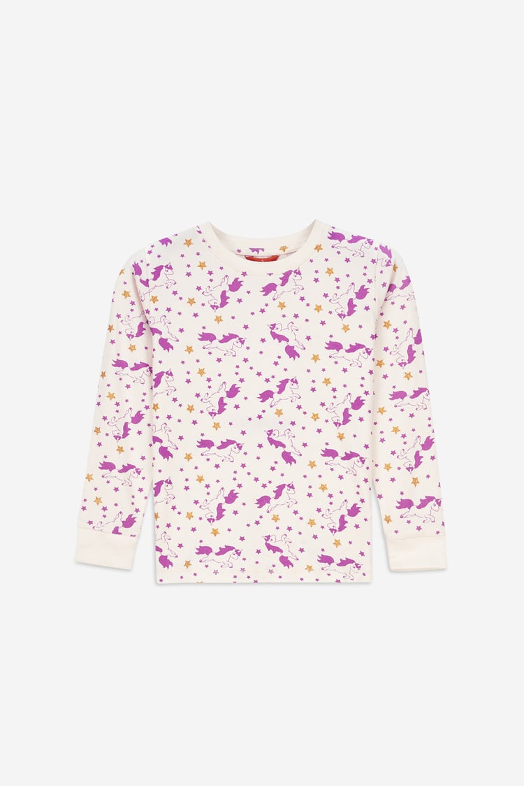 Girls Unicorn Print Pyjama Set (2/3yrs-7/8yrs)
