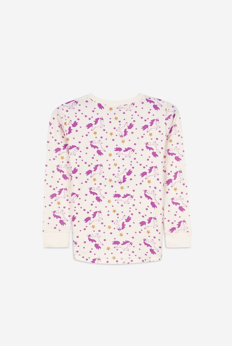 Girls Unicorn Print Pyjama Set (2/3yrs-7/8yrs)