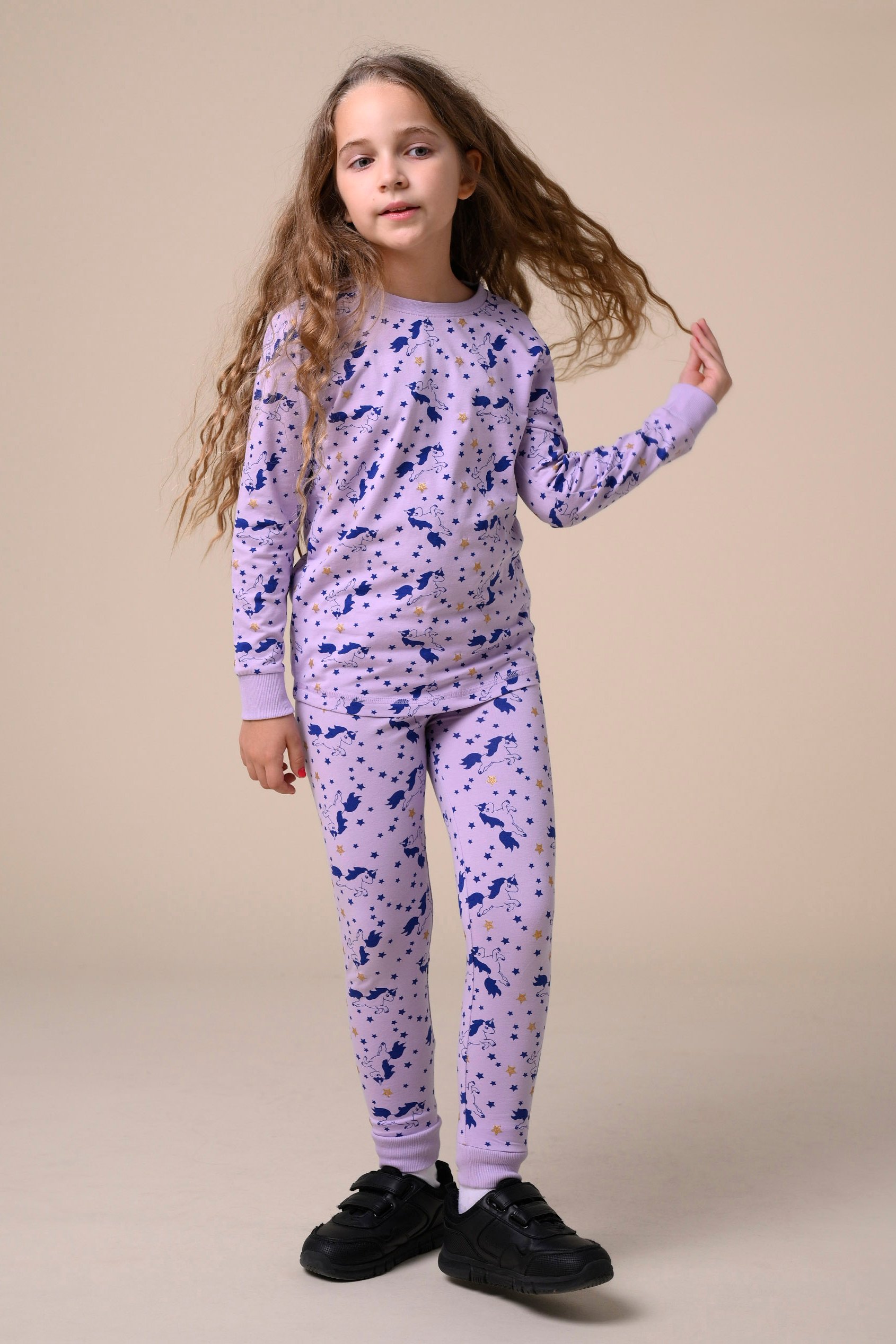 Girls Unicorn Print Pyjama Set (2/3yrs-7/8yrs)