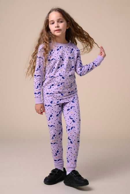 Girls White Unicorn Print Pyjama Set (2/3yrs-7/8yrs)