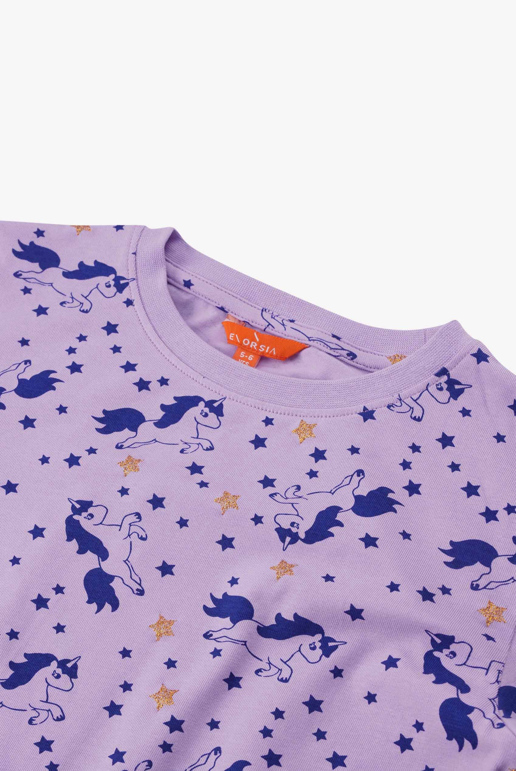 Girls Unicorn Print Pyjama Set (2/3yrs-7/8yrs)