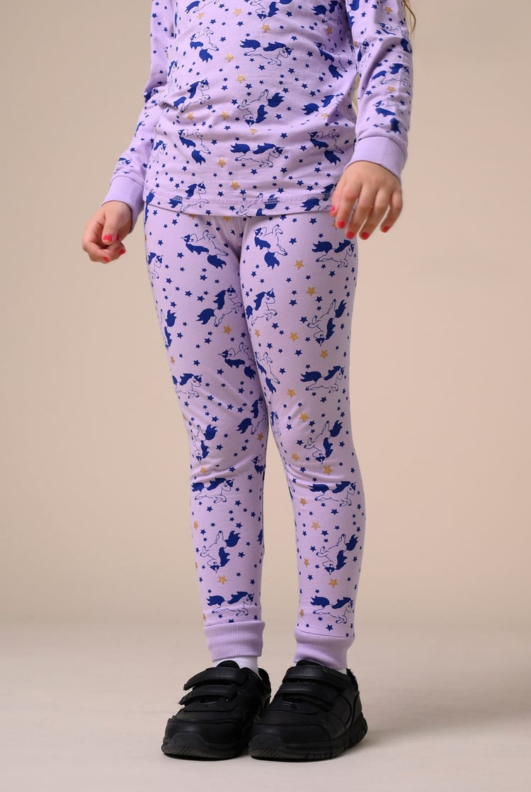 Girls Unicorn Print Pyjama Set (2/3yrs-7/8yrs)