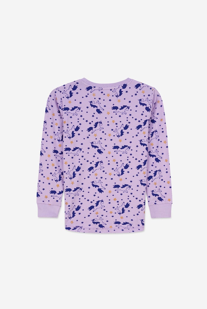 Girls Unicorn Print Pyjama Set (2/3yrs-7/8yrs)