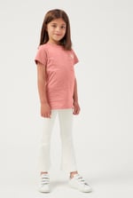 Girls Broderie Pocket With Embroidery T-Shirt