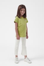 Girls Broderie Pocket With Embroidery T-Shirt