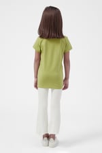 Girls Broderie Pocket With Embroidery T-Shirt