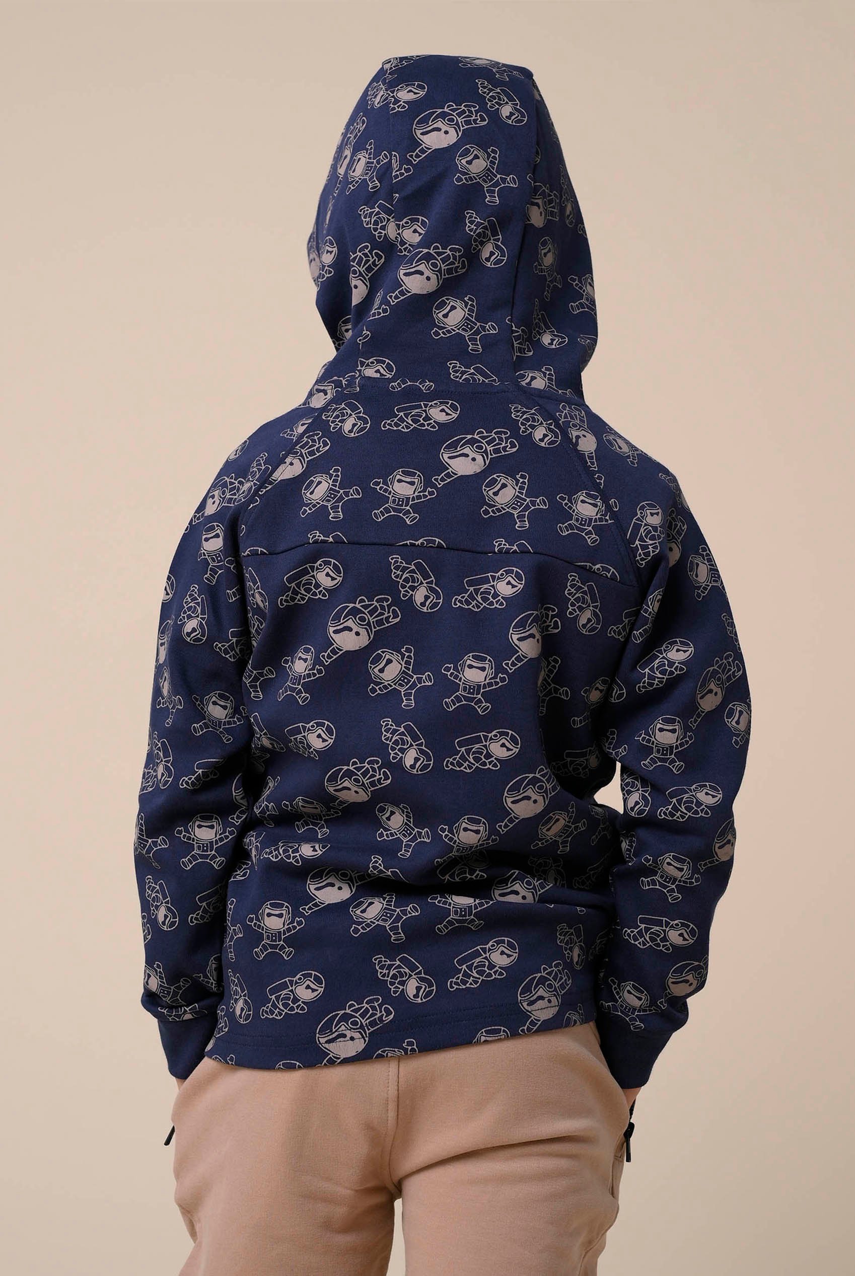 Boys Printed Zipper Hoodie ( 12/18mths-7yrs)