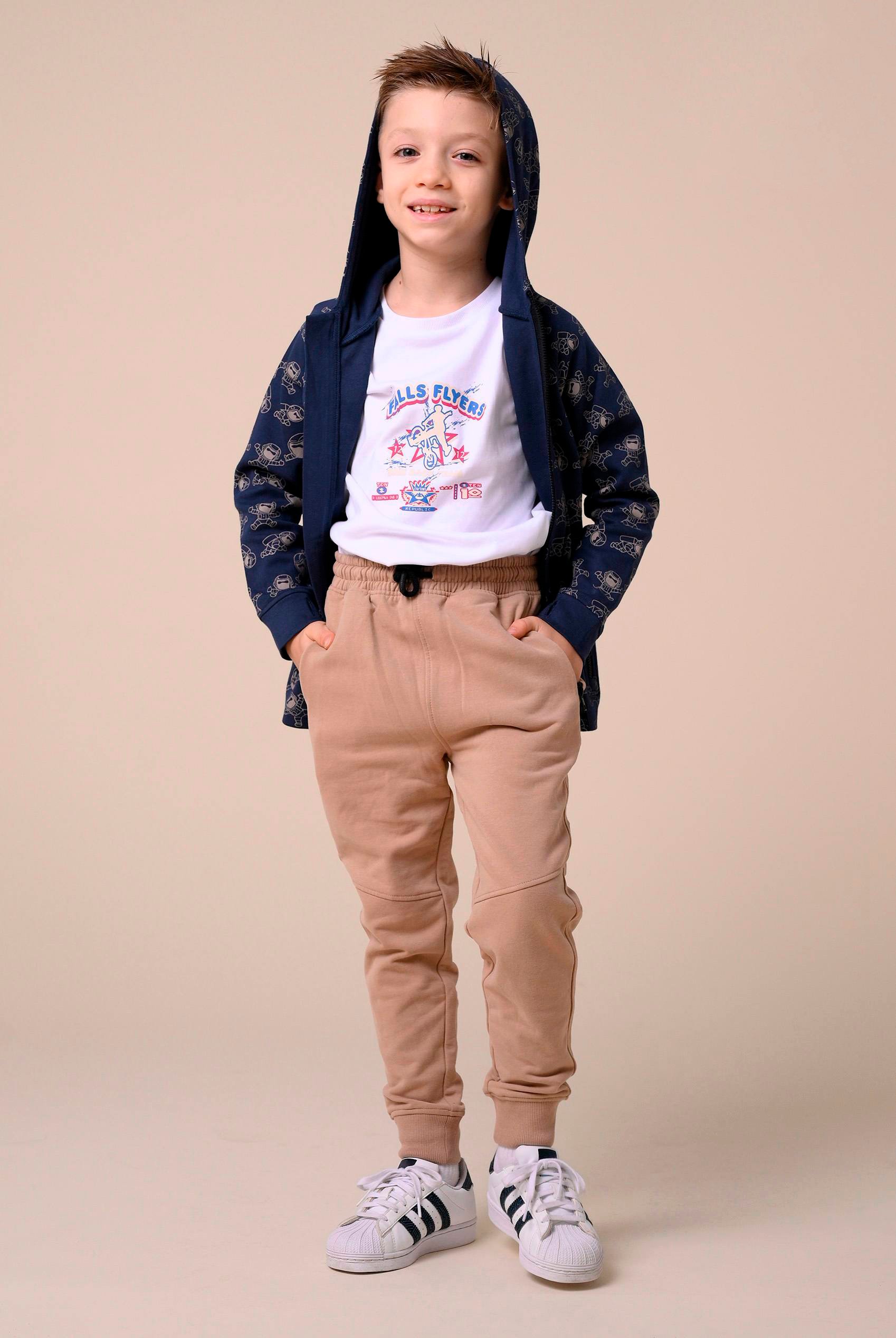 Boys Printed Zipper Hoodie ( 12/18mths-7yrs)