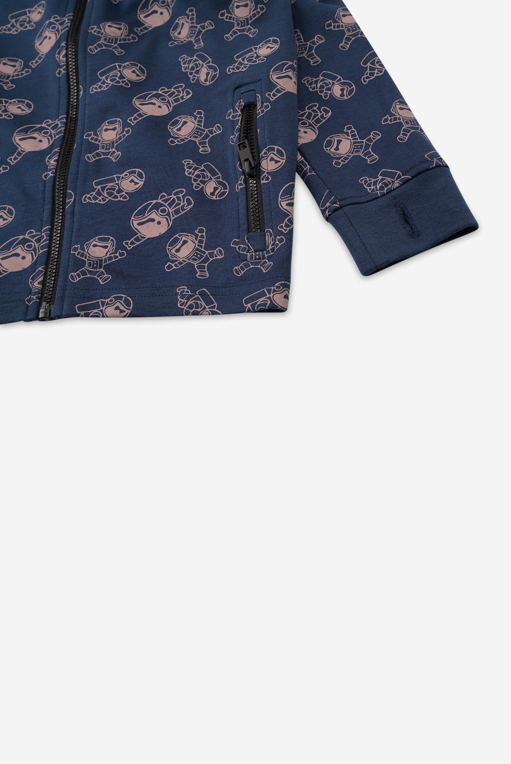 Boys Printed Zipper Hoodie ( 12/18mths-7yrs)