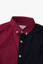 Boys LS Red/Black Colourblock Shirt (3-14yrs)