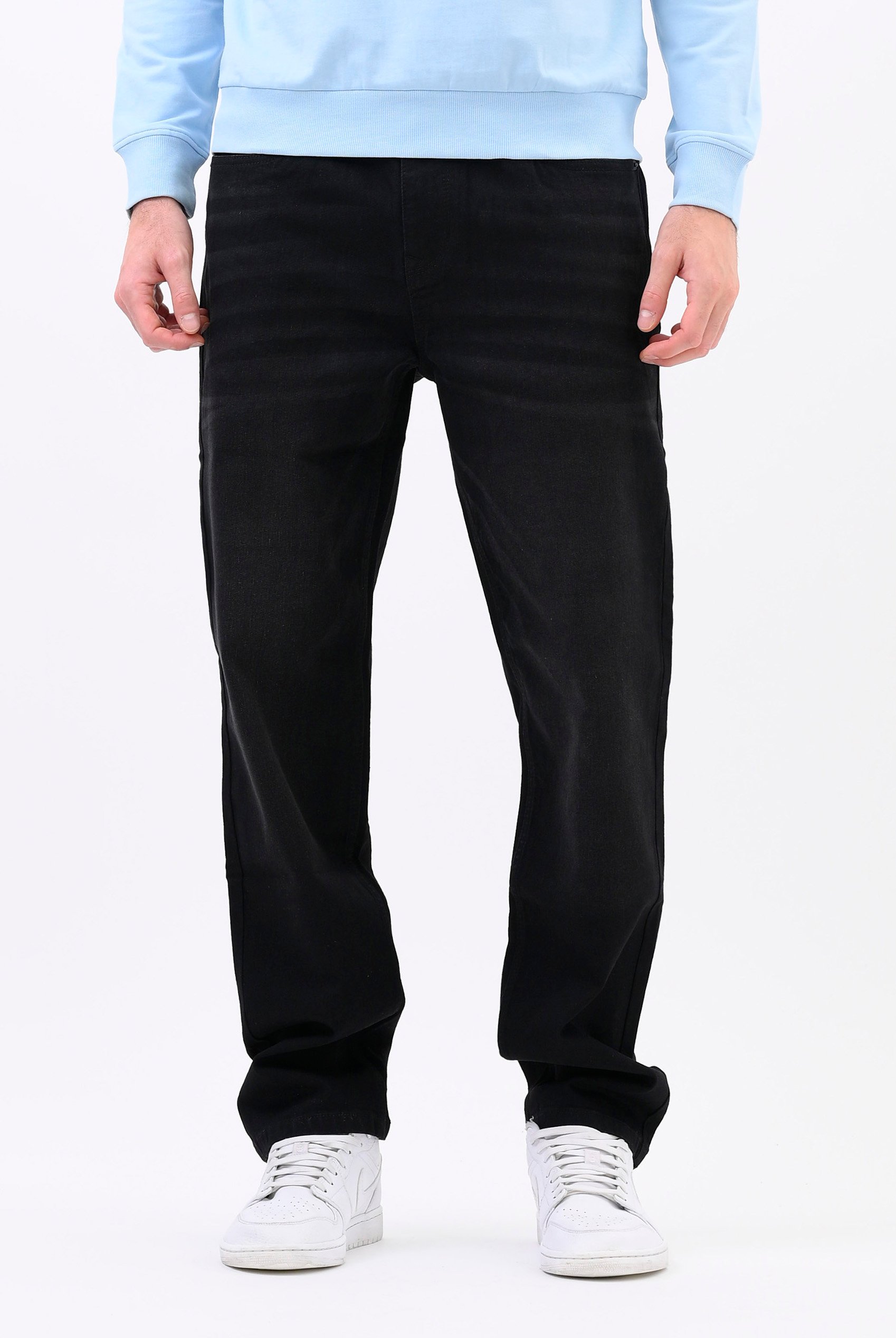 Enorsia Authentic Black Straight Fit Jeans