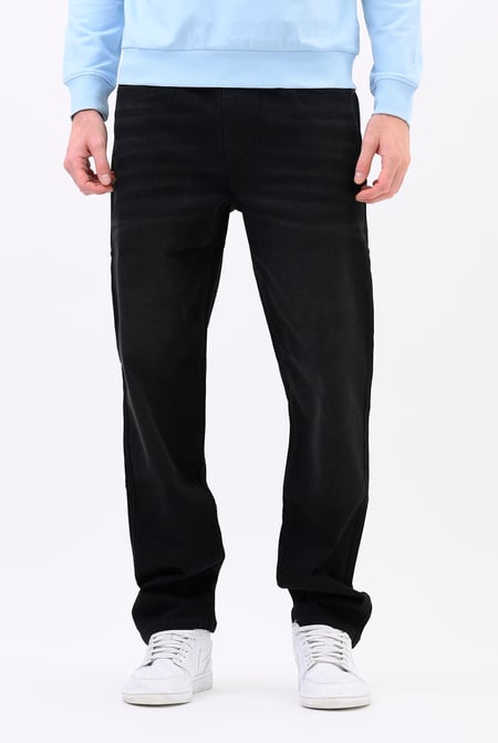 Enorsia Authentic Black Straight Fit Jeans