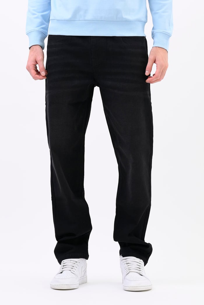 Enorsia Authentic Black Straight Fit Jeans