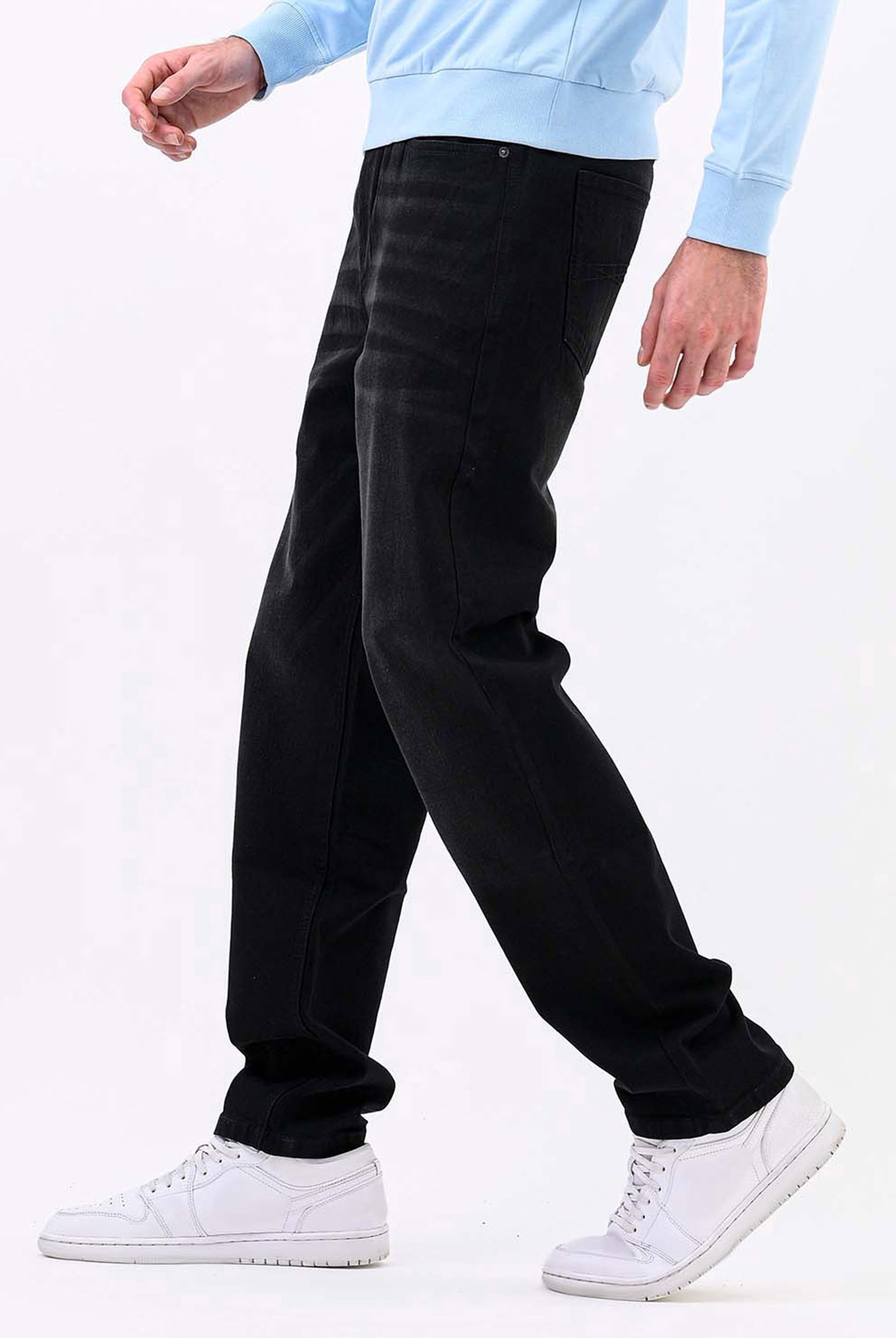 Enorsia Authentic Black Straight Fit Jeans