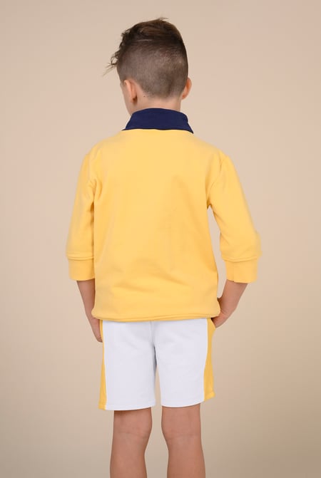 Boys White Cut & Sew Shorts ( 6yrs-11yrs)